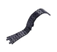 SRTYDCUR Bracelet de montre 21 mm 26 for hommes et femmes, entièrement en acier inoxydable, compatible avec les bracelets AP Royal Oak 15400 26331 15500, boucle déployante(Black)