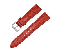 SRTYDCUR Bracelet de montre connectée universel en cuir à dégagement rapide for hommes et femmes, compatible avec DW(Red,19mm)