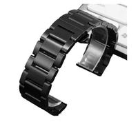 SRTYDCUR Bracelet de montre en acier inoxydable 20 mm, 22, 24, compatible avec les chaînes C-ASIO PRG-600YB, PRW-6600, EQB-501, EFR-303L, argent et noir(Matte black,22mm)