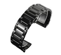 SRTYDCUR Bracelet de montre en acier inoxydable 20 mm, 22, 24, compatible avec les chaînes C-ASIO PRG-600YB, PRW-6600, EQB-501, EFR-303L, argent et noir(Glossy black,22mm)