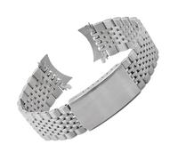 SRTYDCUR Bracelet de montre en acier inoxydable à extrémité plate et incurvée, 18 mm, 20 mm, 22 mm, en métal poli mat, compatible avec les bracelets Seiko(Matte-With Arc,18mm)