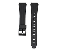 SRTYDCUR Bracelet de montre en caoutchouc compatible avec Casio F-201W F-201WA DB-36 WS-300, bracelet rechange résine noire, étanche, 18 mm