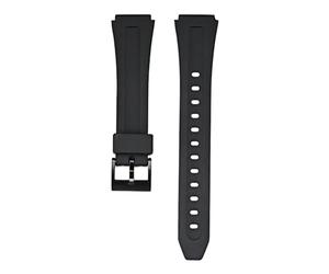 SRTYDCUR Bracelet de montre en caoutchouc compatible avec Casio F-201W F-201WA DB-36 WS-300, bracelet rechange résine noire, étanche, 18 mm