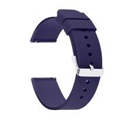 SRTYDCUR Bracelet de montre en caoutchouc de silicone 14/16/18/20/22/24 mm, étanche, accessoires for montres(Navy Blue Silver,18mm)
