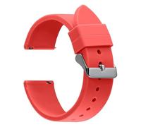 SRTYDCUR Bracelet de montre en caoutchouc souple et silicone à dégagement rapide, 16 mm, 18, 20, 22, compatible avec Seiko, Omega, Casio, universel, bracelets ceintures(Red,20mm)