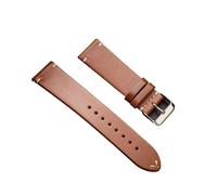 SRTYDCUR Bracelet de montre en cuir rétro vintage à dégagement rapide 18 mm, 19 mm, 20 mm, 21 mm, 22 mm, 24 mm, souple, huilé et ciré, for montre Seiko en cuir de veau(Yellow Brown,19mm)