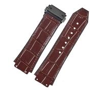 SRTYDCUR Bracelet de montre en cuir véritable compatible avec la série Big Bang, bracelet en cuir de vache for homme, avec outils et accessoires, 26 x 19 mm(Brown-black bucke)