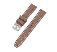 SRTYDCUR Bracelet de montre en silicone 20 mm compatible avec Omega X Swatch Joint MoonSwatch, bracelet bicolore sport à dégagement rapide for hommes et femmes(Dark brown)