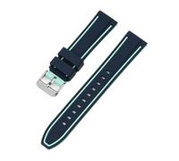 SRTYDCUR Bracelet de montre en silicone 20 mm compatible avec Omega X Swatch Joint MoonSwatch, bracelet bicolore sport à dégagement rapide for hommes et femmes(Blue green)