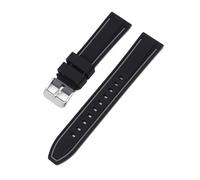 SRTYDCUR Bracelet de montre en silicone 20 mm compatible avec Omega X Swatch Joint MoonSwatch, bracelet bicolore sport à dégagement rapide for hommes et femmes(Black grey)