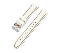 SRTYDCUR Bracelet de montre en silicone 20 mm compatible avec Omega X Swatch Joint MoonSwatch, bracelet bicolore sport à dégagement rapide for hommes et femmes(Khaki brown)