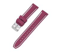 SRTYDCUR Bracelet de montre en silicone 20 mm compatible avec Omega X Swatch Joint MoonSwatch, bracelet bicolore sport à dégagement rapide for hommes et femmes(Red grey)