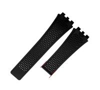 SRTYDCUR Bracelet de montre en silicone compatible avec la série TAG Heuer Carrera for homme, interface concave-convexe(Black-No buckle)