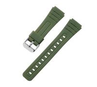 SRTYDCUR Bracelet de montre en silicone souple 18 mm compatible avec CASIO F91W W-800H for W800H SGW400 F91W F84 F105/108 A158/168 AE1200/1300(Army green)