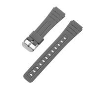 SRTYDCUR Bracelet de montre en silicone souple 18 mm compatible avec CASIO F91W W-800H for W800H SGW400 F91W F84 F105/108 A158/168 AE1200/1300(Gray)