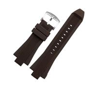 SRTYDCUR Bracelet de montre en silicone souple compatible avec Michael Kors MK8184 MK8729 MK9020 MK8152 MK9020 MK9026, accessoire de rechange for montre homme(Coffee Silver)