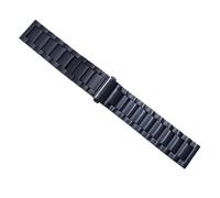 SRTYDCUR Bracelet de montre en titane universel for montre connectée, 20 mm, 22 mm, 18 mm, double pression, boucle déployante, bracelet en métal à dégagement rapide(Black,22mm)
