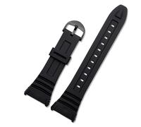 SRTYDCUR Bracelet de montre étanche compatible avec Casio 3239 W-96H-1A 2A 9A, bracelet spécial en silicone, accessoires chaîne électronique, noir, 18 mm