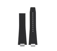 SRTYDCUR Bracelet de montre for homme 12 mm compatible avec Tissot PRX T137.407 .410 Super Player, bracelet tendance en caoutchouc et silicone à dégagement rapide(Black no buckle)