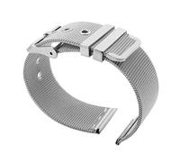 SRTYDCUR Bracelet de montre milanais ultra fin en acier inoxydable, maille de 0,4 mm, compatible avec les montres de 18 mm, 20 mm, 22 mm, for femmes et hommes, argent, noir, universel(Silver,18mm)