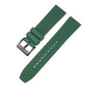 SRTYDCUR Bracelet de montre plongée en caoutchouc fluoré qualité supérieure, 20 mm/22 mm, FKM, à dégagement rapide, compatible avec Omega, MoonSwatch, Seamaster 300(Green black clasp,22mm)