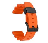 SRTYDCUR Bracelet de montre rechange en silicone for Seiko, compatible avec Prospex SKX007, Tuna Sumo Turtle, anneau métallique, 22 mm(Orange-black buckle)