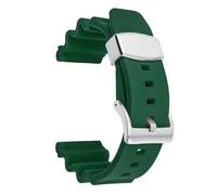 SRTYDCUR Bracelet de montre rechange en silicone for Seiko, compatible avec Prospex SKX007, Tuna Sumo Turtle, anneau métallique, 22 mm(Green-silver buckle)