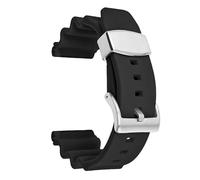 SRTYDCUR Bracelet de montre rechange en silicone for Seiko, compatible avec Prospex SKX007, Tuna Sumo Turtle, anneau métallique, 22 mm(Black-silver buckle)