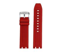 SRTYDCUR Bracelet de montre sport en caoutchouc silicone compatible avec la série Tissot Racing T115417A, bracelet spécial à double encoche T115.427 for homme(Red-silver)