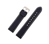 SRTYDCUR Bracelet de montre sport en silicone étanche for homme et femme, à dégagement rapide, compatible avec Gear S3 Ticwatch(Black White,20mm)