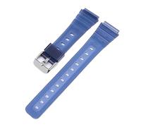 SRTYDCUR Bracelet de montre universel en caoutchouc transparent, compatible avec Casio F91W F-84 F-105 108 A158 A168 AE1200 AE1300, 18 mm(Royal blue silver)