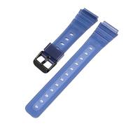 SRTYDCUR Bracelet de montre universel en caoutchouc transparent, compatible avec Casio F91W F-84 F-105 108 A158 A168 AE1200 AE1300, 18 mm(Royal blue black)
