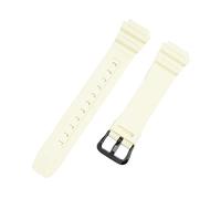 SRTYDCUR Bracelet de montre universel en résine for homme, compatible avec Casio G-Shock AQ-S810W AE-1200 W-216H W-735H SGW-400 MRW-200H, 18 mm(Beige black)