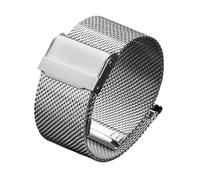 SRTYDCUR Bracelet de montre universel milanais en maille d'acier inoxydable, 10-22 mm, noir, argent, or, rose, for hommes et femmes(Silver,16mm)