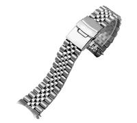 SRTYDCUR Bracelet de plongée en acier 22 mm, compatible avec les montres Casio Duro MDV107-1A MDV106-1A, pièces rechange, 3 styles(Silvery 5)