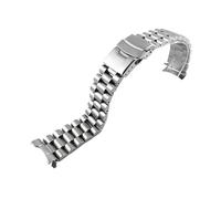 SRTYDCUR Bracelet de plongée en acier inoxydable 3 styles 22 mm, compatible avec les montres Casio Duro MDV107-1A MDV106-1A, pièces rechange(Silver 3-A)