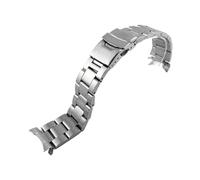 SRTYDCUR Bracelet de plongée en acier inoxydable 3 styles 22 mm, compatible avec les montres Casio Duro MDV107-1A MDV106-1A, pièces rechange(Silver 3)