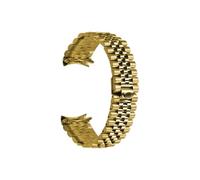 SRTYDCUR Bracelet de rechange en acier inoxydable 316L 20 mm, maillons à vis solides et incurvés, compatible avec les montres Datejust Rolex President(GOLD,19mm)