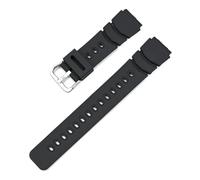 SRTYDCUR Bracelet de sport compatible avec Casio PRO-TERK PRT-40IS, bracelet rechange en silicone TPU for montre homme et femme(Silver buckle)