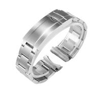 SRTYDCUR Bracelet en acier inoxydable 904L massif compatible avec Rolex Green Water Ghost, Submariner Daytona 20 mm, bracelet de montre for homme, accessoires(Matte silver,21mm)