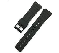 SRTYDCUR Bracelet en caoutchouc silicone 12/14/16/18/20/22 mm, compatible avec Casio W800H A158/168 AE1200/1300 F91W F84, accessoires for montres hommes et femmes(Black-black,22mm)
