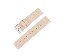 SRTYDCUR Bracelet en nylon compatible avec Samsung Galaxy Watch 6 5 4 Classic 40 44 mm, bracelet connecté toile tissée compatible Huawei GT(Beige,16mm)