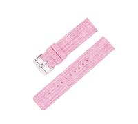 SRTYDCUR Bracelet en nylon compatible avec Samsung Galaxy Watch 6 5 4 Classic 40 44 mm, bracelet connecté toile tissée compatible Huawei GT(Pink,18mm)