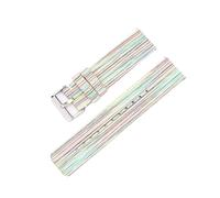 SRTYDCUR Bracelet en nylon compatible avec Samsung Galaxy Watch 6 5 4 Classic 40 44 mm, bracelet connecté toile tissée compatible Huawei GT(Rainbow,14mm)