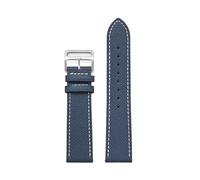 SRTYDCUR Bracelet universel en cuir de vachette compatible avec Cartier London Solo, for femmes et hommes, à dégagement rapide, accessoires montre, 18, 20 mm, 22(Royal blue white,22mm)