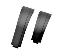 SRTYDCUR Bracelets de montre en caoutchouc, silicone et TPU, étanches, boucle 9 × mm, for remplacement(Black)