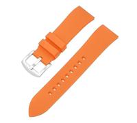 SRTYDCUR Bracelets de montre en silicone étanches avec boucle polie, 18 mm, 19 mm, 20 mm, 21 mm, 22 mm, 24 mm(Orange,20mm)