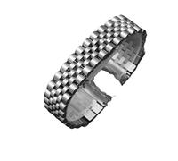 SRTYDCUR Chaîne de montre en acier compatible avec les bracelets de montre Rolex Oyster et Motion Log d'origine en acier inoxydable de 13 mm, 17 mm, 20 mm et 21 mm(Silvery,17mm)