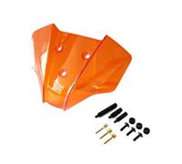 SRTYDCUR Compatible avec 125 Duke 250 Duke 390 Duke 2024 2025 250 390 Pare-Brise de Moto Déflecteur de Vent Avant Bouclier Écran Flux d'air(Orange Gold)
