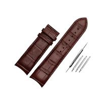 SRTYDCUR Compatible avec le bracelet de montre en cuir veau à extrémité incurvée Tissot 1853 T035 T035627A, boucle papillon(Brown-no buckle,22mm)